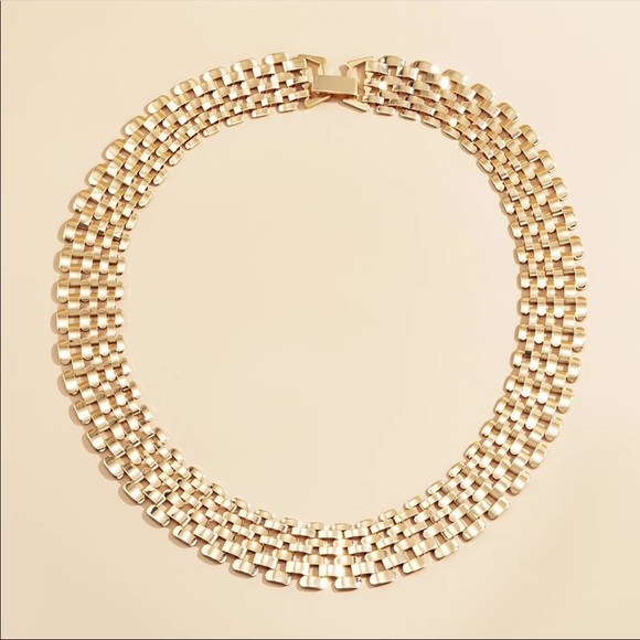 NEW 18K CHAIN CHOKER PUNK NECKLACE - Picture 3 of 4